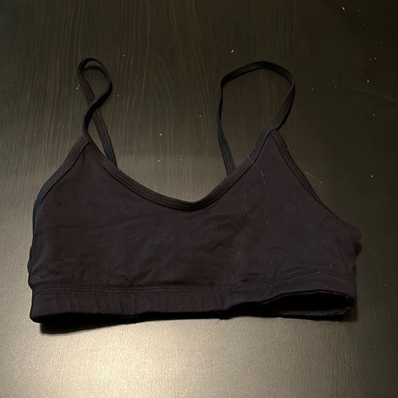 Black Glyder Thin Strap with Back Detail Sports Bra, Size Small - Picture 1 of 5